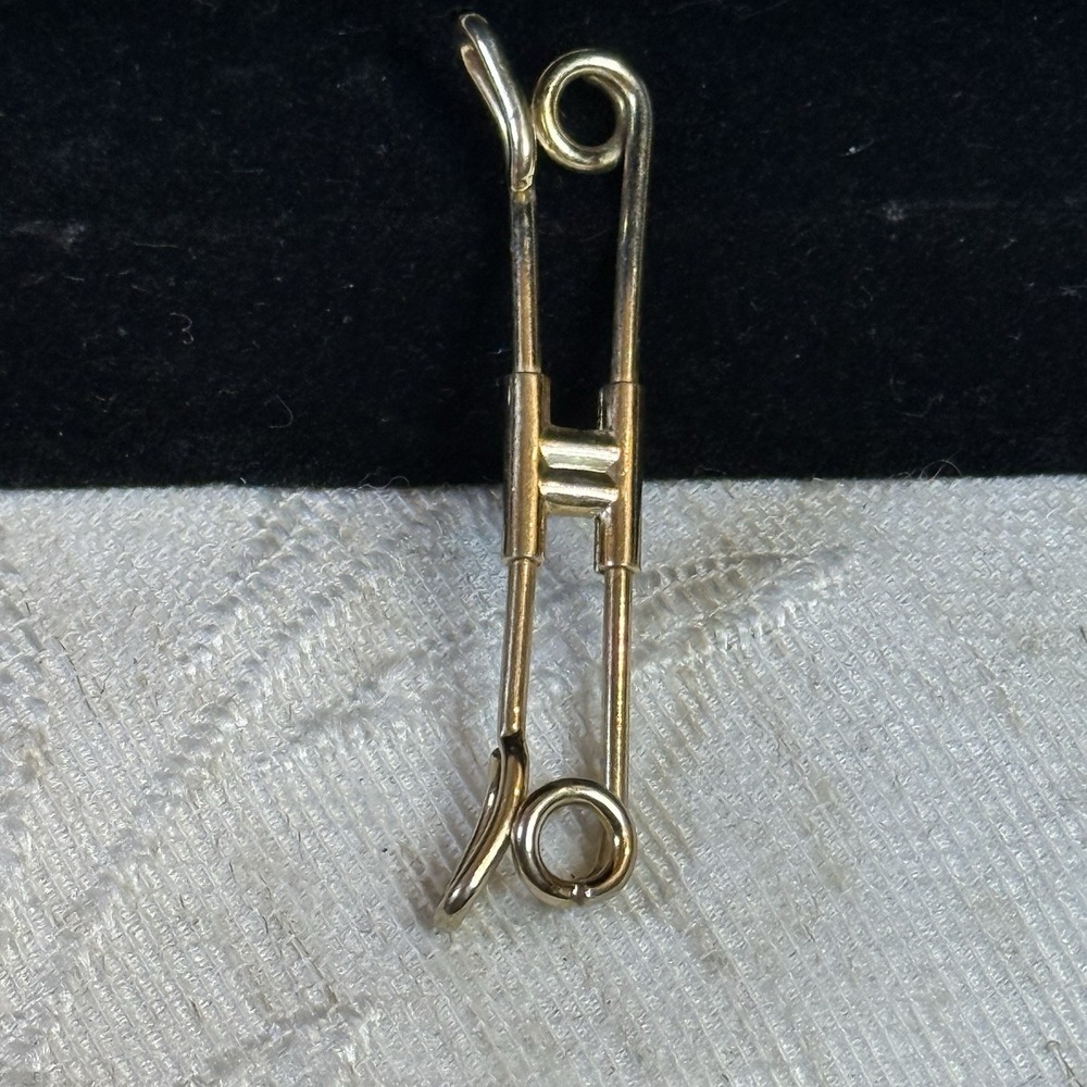Men's vintage 2"collar clip or collar bar Gold Tone